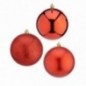 JUEGO 6 BOLAS NAVIDAD ROJO 12CM.