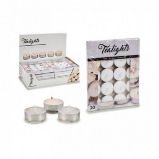 JUEGO 20 VELITAS BLANCAS TEALIGHTS