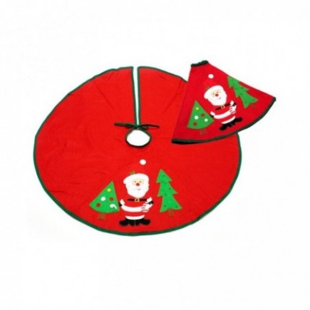 CUBRE PIE ÁRBOL PAPÁ NOEL ROJO