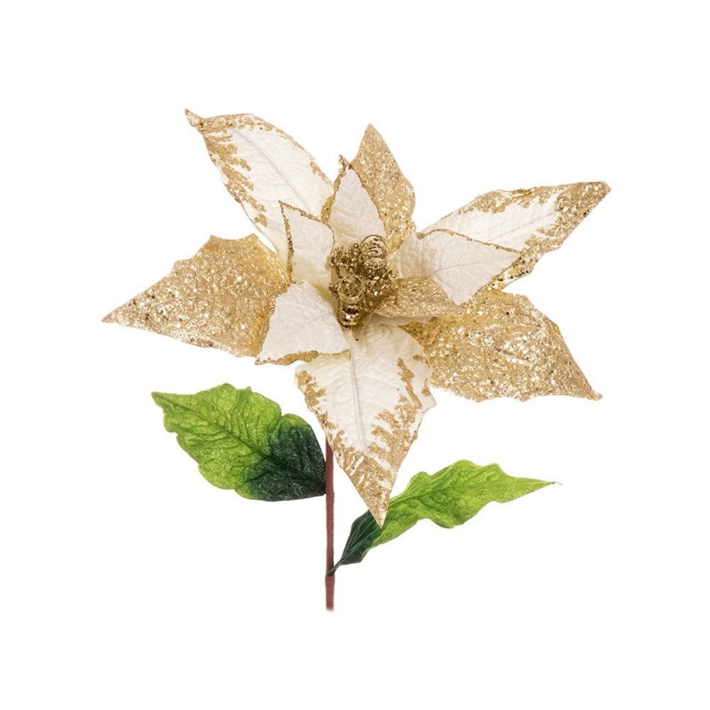 RAMA POINSETTIA CREMA 90CM.