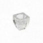 PORTAVELA CRISTAL TRANSPARENTE
