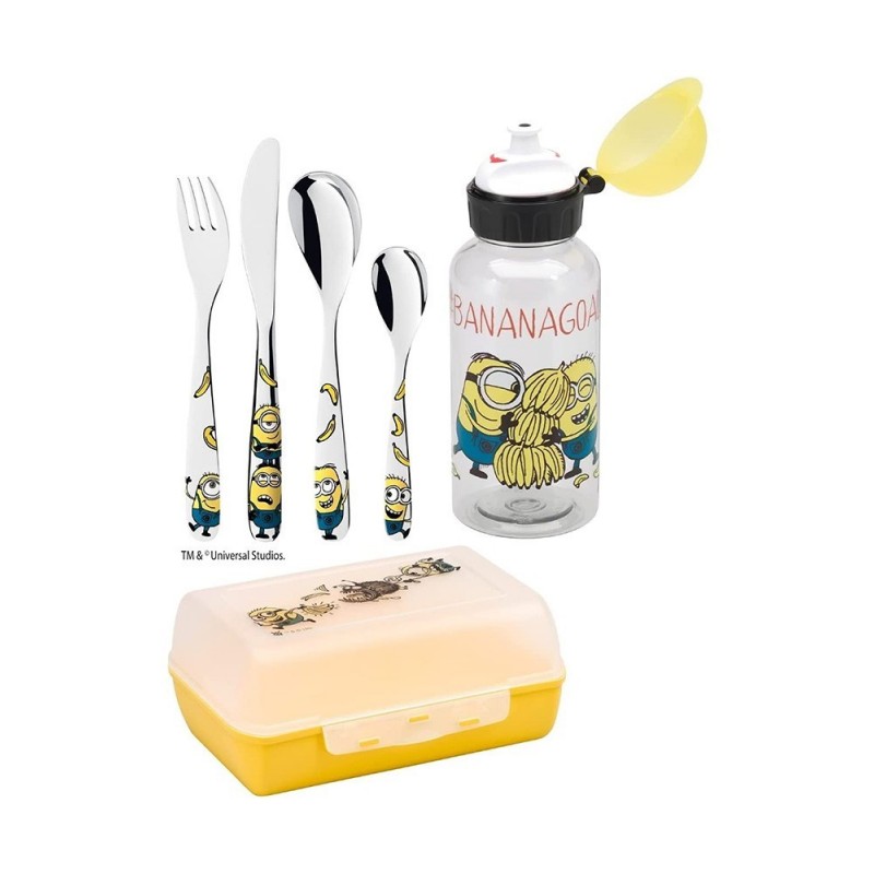 CUBERTERÍA 6PZ MINIONS