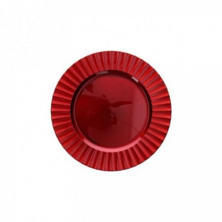 BAJO PLATO ROJO 33CM.