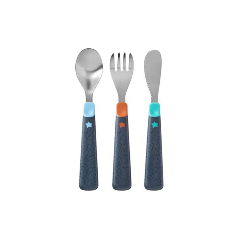 SET 3 CUBIERTOS INOX BIG KIDS FIRST