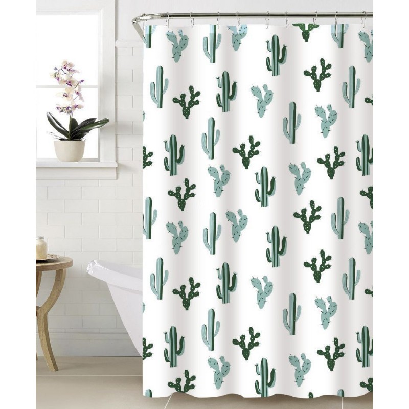 CORTINA BAÑO PEVA CACTUS
