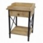 MESA DE NOCHE DE MADERA Y METAL 56855
