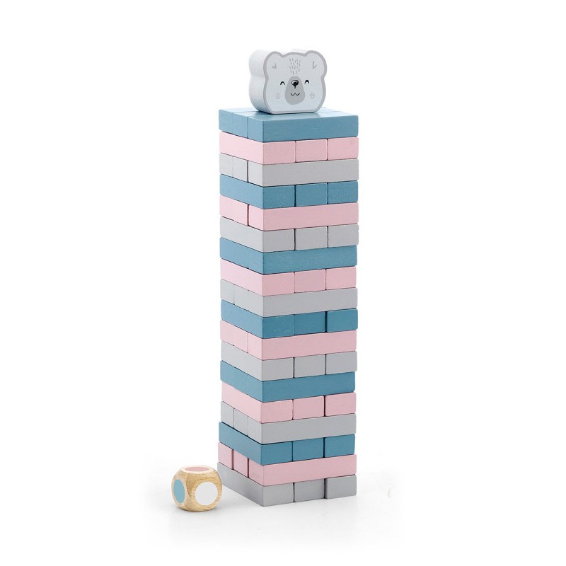 JUGUETE TORRE DE BLOQUES DE MADERA POLARB