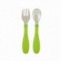 SET CUBIERTOS INOX VERDE +18M