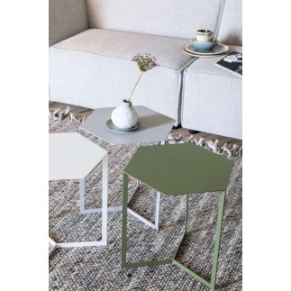 MESA AUXILIAR EXAGONAL DE HIERRO