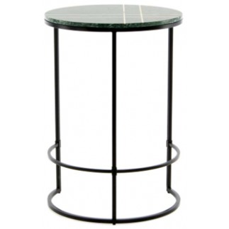 MESA AUXILIAR CIRCULAR HIERRO/MARMOL