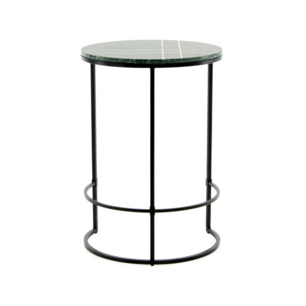 MESA AUXILIAR CIRCULAR HIERRO/MARMOL