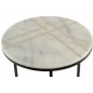 MESA AUXILIAR CIRCULAR HIERRO/MARMOL