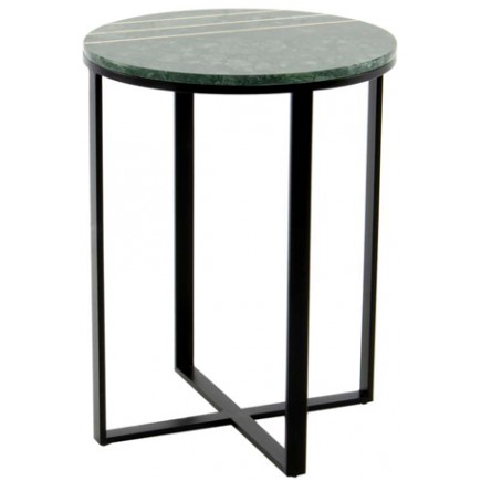 MESA AUXILIAR CIRCULAR HIERRO/MARMOL 31452