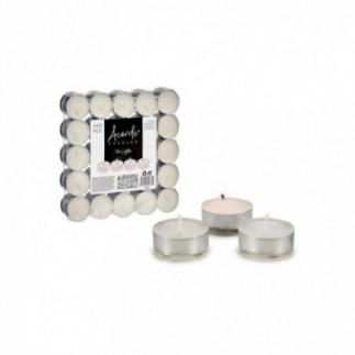 SET 50 VELITAS BLANCAS TEALIGHTS