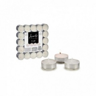 SET 50 VELITAS BLANCAS TEALIGHTS